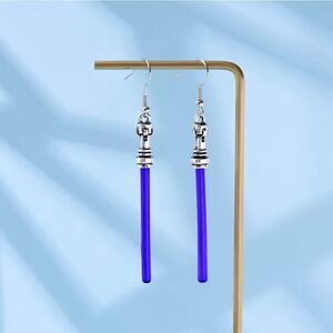 Star Wars Blue Lightsaber Earrings
